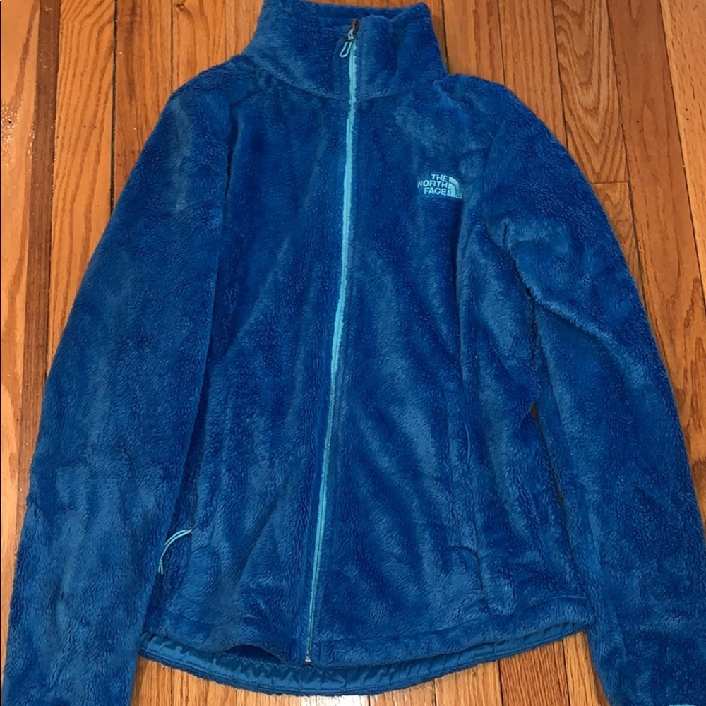 Blue, North Face jacket